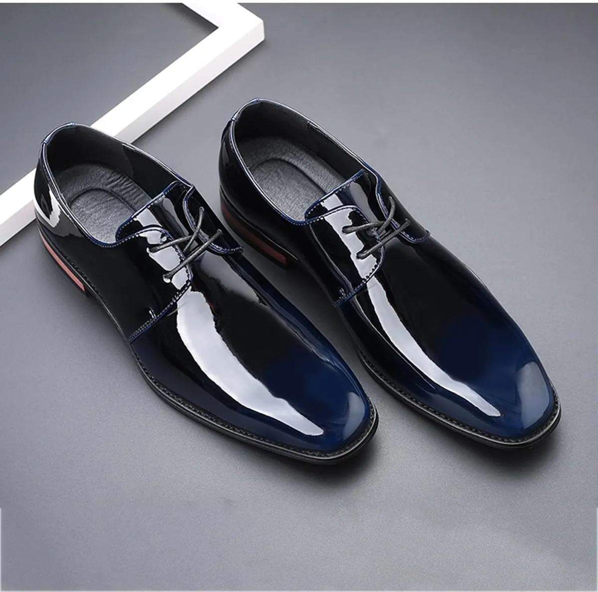 Men's Patent Leather Oxford Formal Business Dress Shoes Modern Suit Tuxedo Shoes for Men Fashoin Wedding Party Shoes