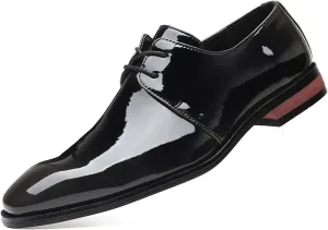 Men's Patent Leather Oxford Formal Business Dress Shoes Modern Suit Tuxedo Shoes for Men Fashoin Wedding Party Shoes