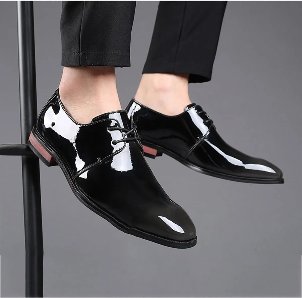 Men's Patent Leather Oxford Formal Business Dress Shoes Modern Suit Tuxedo Shoes for Men Fashoin Wedding Party Shoes
