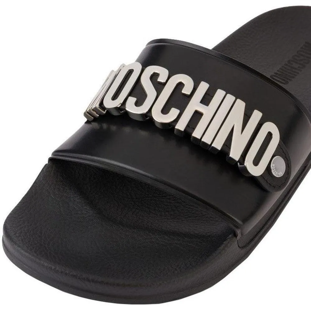 Men's Pool Slides In Pvc Lettering Logo