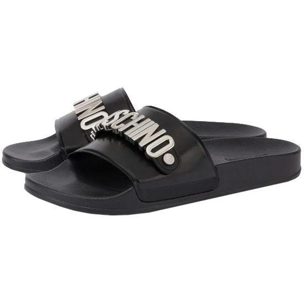 Men's Pool Slides In Pvc Lettering Logo