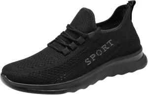 Men's Reathable Stretch Canvas Shoes Breathable Casual Comfortable Walking Sneaker Soft Flat Soled Elderly Shoes