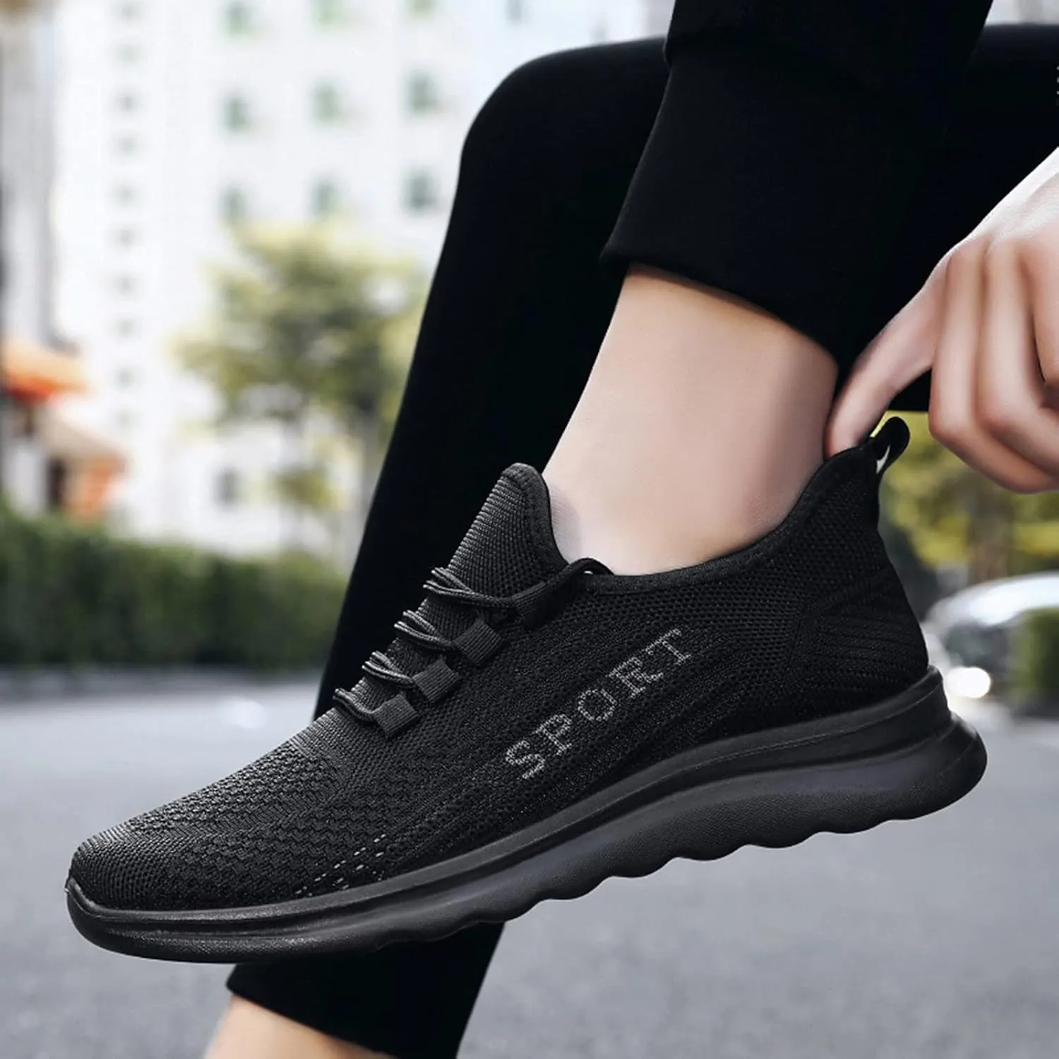 Men's Reathable Stretch Canvas Shoes Breathable Casual Comfortable Walking Sneaker Soft Flat Soled Elderly Shoes