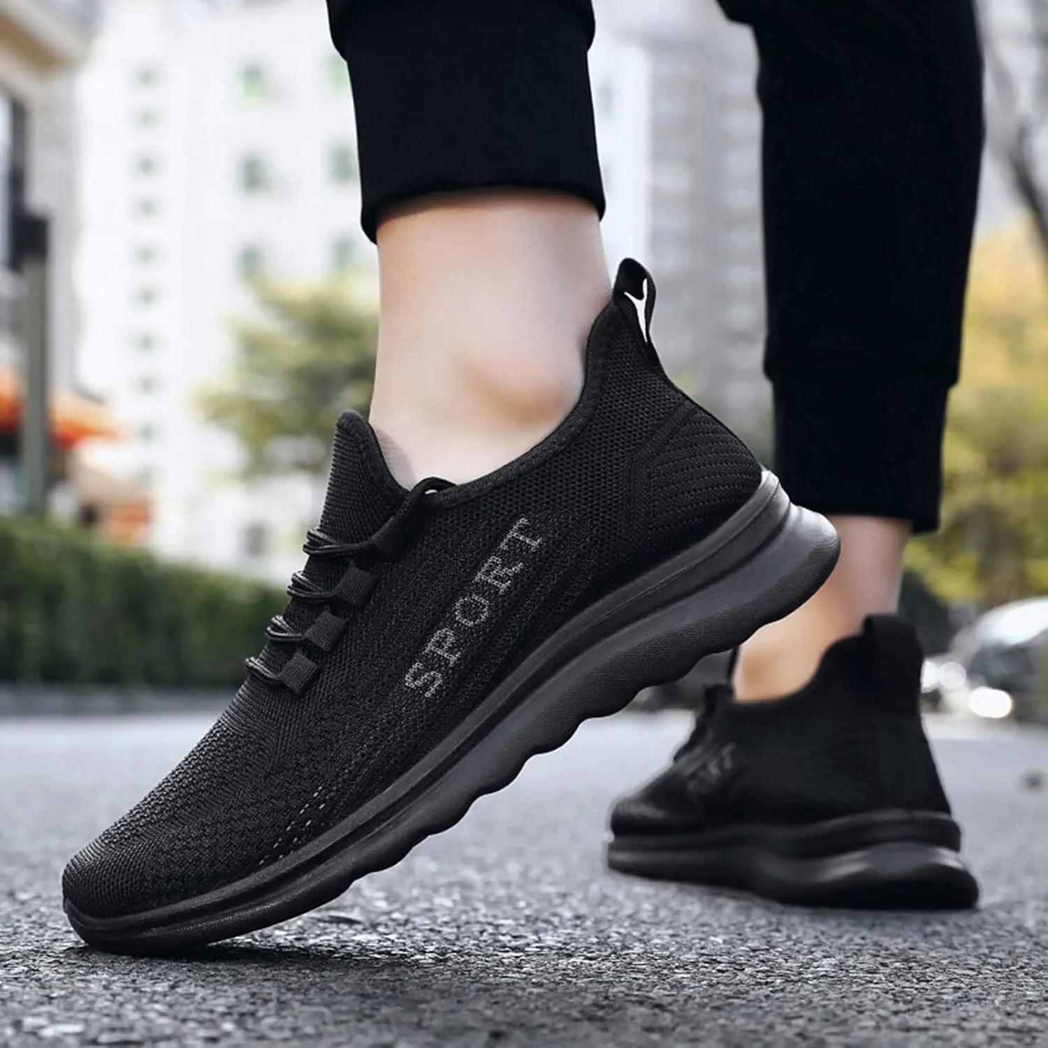 Men's Reathable Stretch Canvas Shoes Breathable Casual Comfortable Walking Sneaker Soft Flat Soled Elderly Shoes