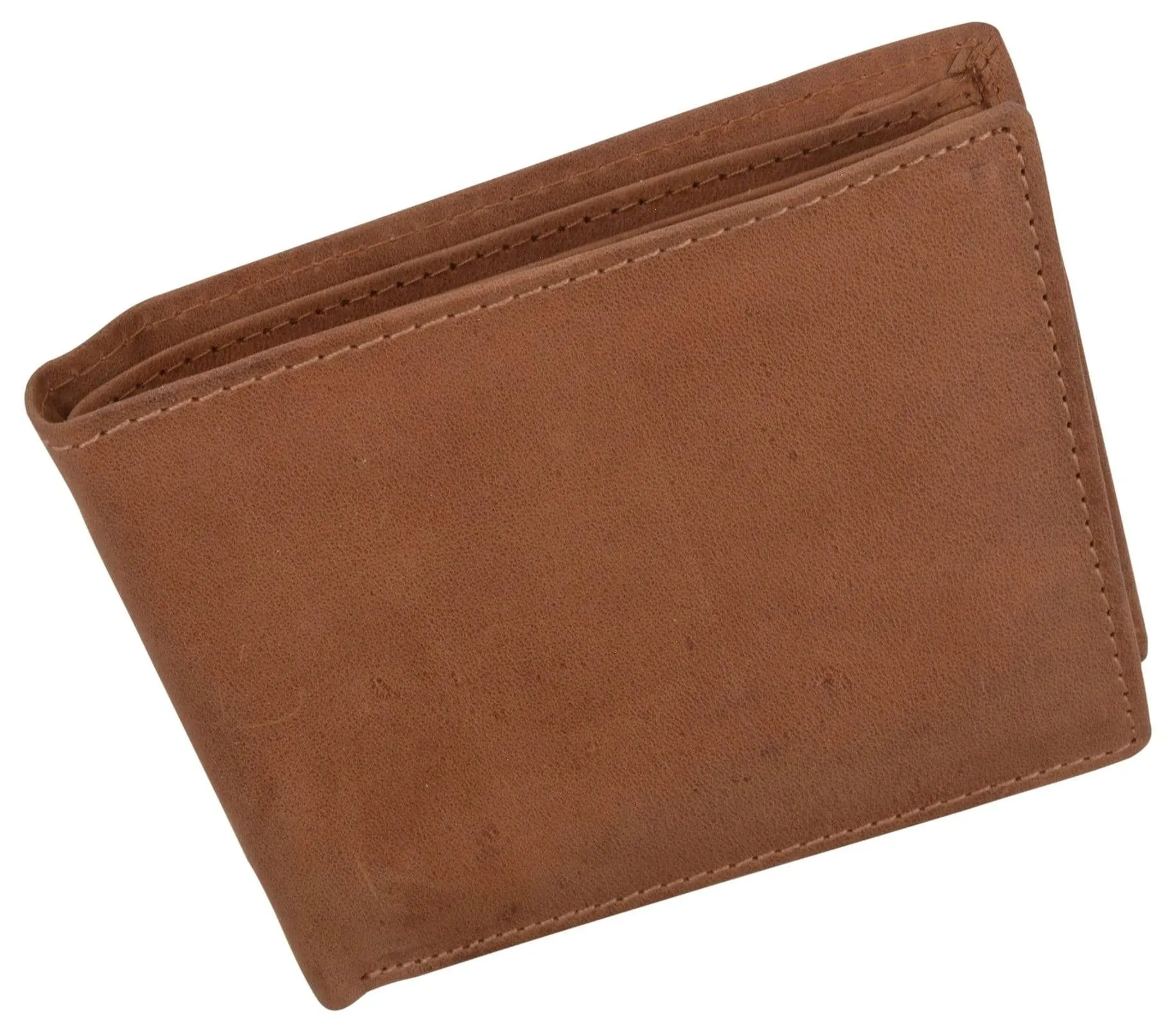 Men's RFID Blocking Hunter Leather Bifold Multi-Card ID Center Flip Wallet