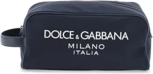 Men's Rubberized Logo Beauty Case in Blue | BT0989AG182
