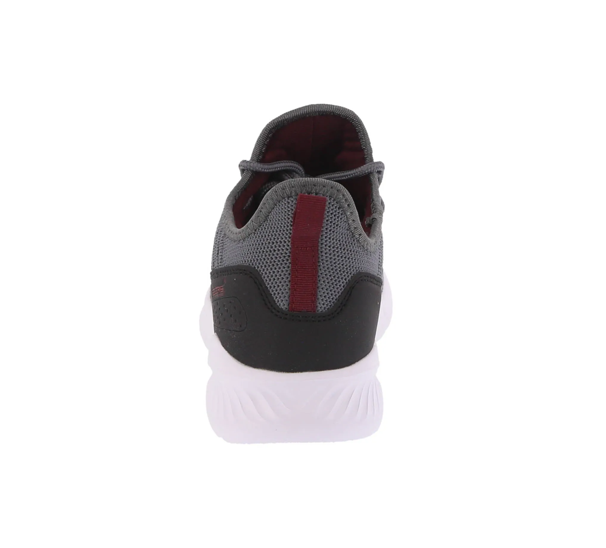 MEN'S SHOES DARK GRAY/BURGUNDY MESH/FABRIC TENNIS SNEAKERS 6757M