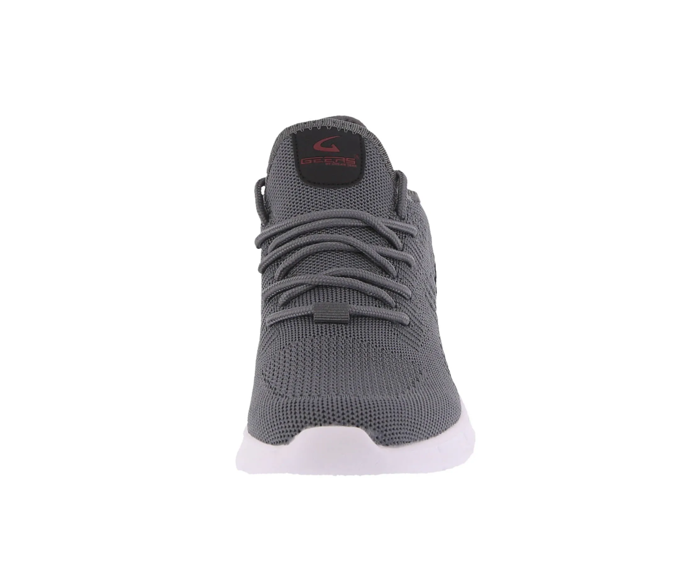 MEN'S SHOES DARK GRAY/BURGUNDY MESH/FABRIC TENNIS SNEAKERS 6757M