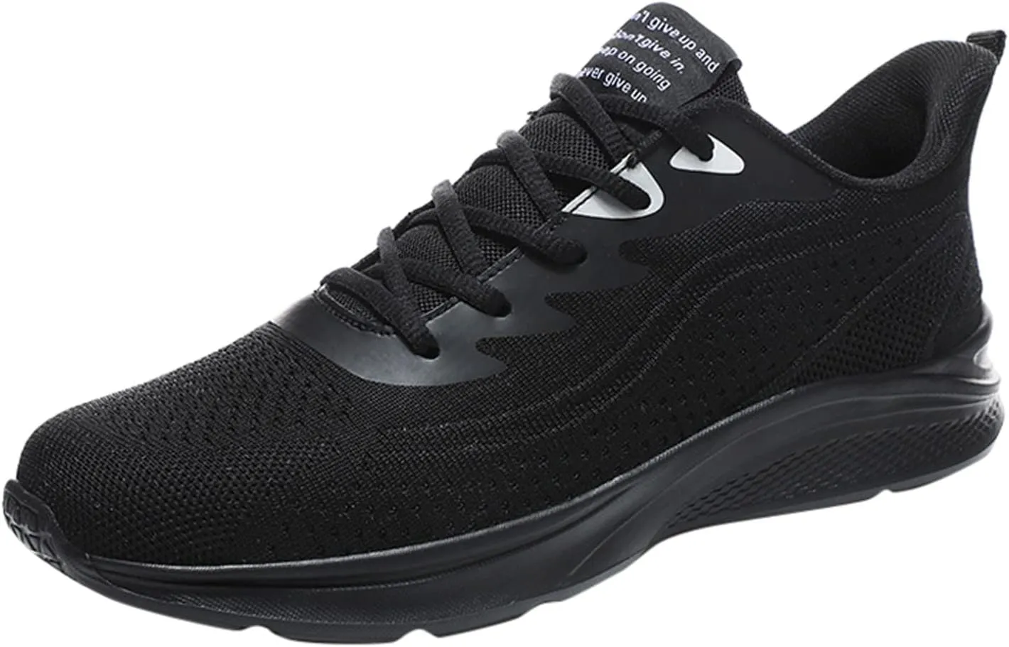 Mens Shoes Mesh Breathable Lace Up Solid Color Casual Fashion Simple Shoes Running Shoes Leather Sneaker Men, 9 Wide