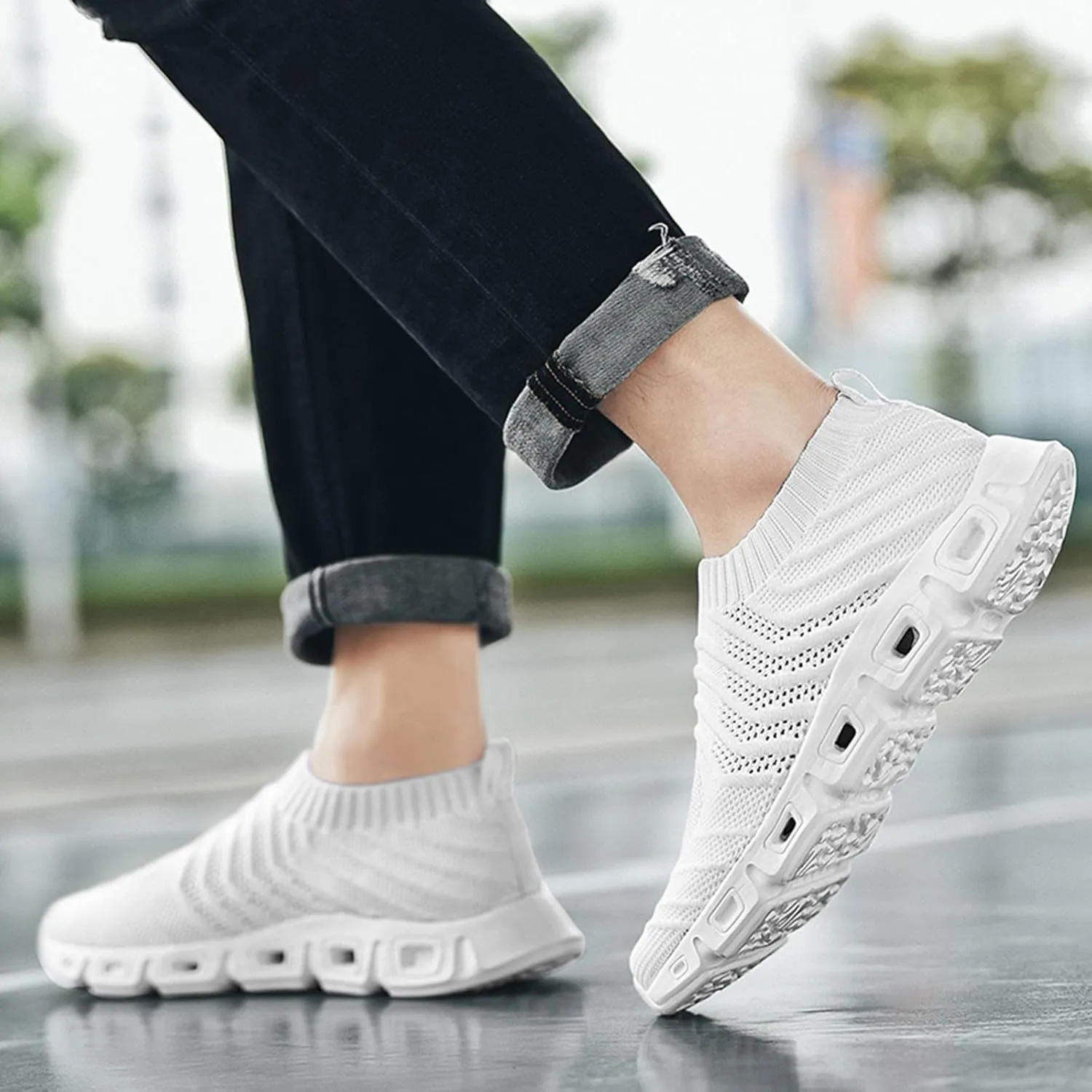 Men's Shoes Shoes Man Mens Breathable Casual Walking Sneakers Wide Toe Box Sneakers Supportive Running Athletic Men Black Dress