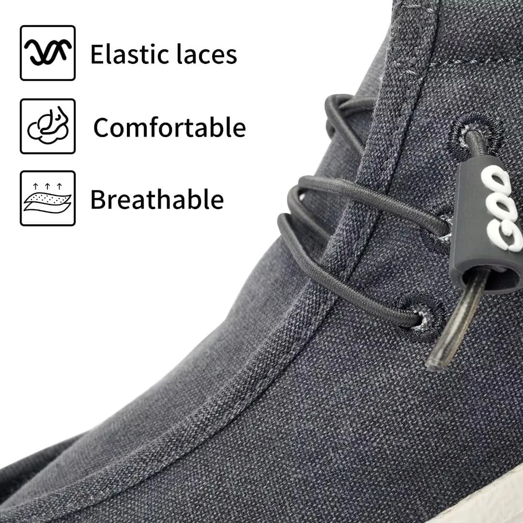 Mens Slip-on Loafers Casual Shoes - Men Boat Shoes Canvas Lightweight Softsole Comfortable Walking Shoes