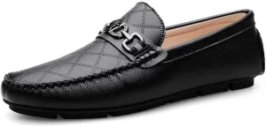 Mens Slip On Loafers Leather Dress Shoes Comfortable Business Casual Shoes for Office Wedding Prom Penny Loafers