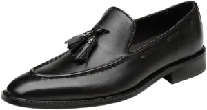 Men's Slip On Pointed Toe Derbys Classic Formal Business Shoes Men Elegant Loafers Luxury Oxford Shoe