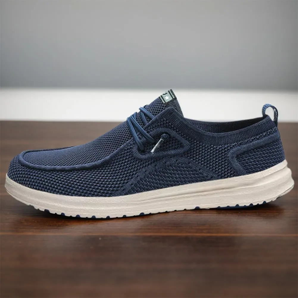 Mens Slip On Shoes, Loafers Non Slip Comfortable House Light-Weight Boat Shoes, Casual Canvas Zero Drop Shoes Wide Toe Width Knitted for Sneakers