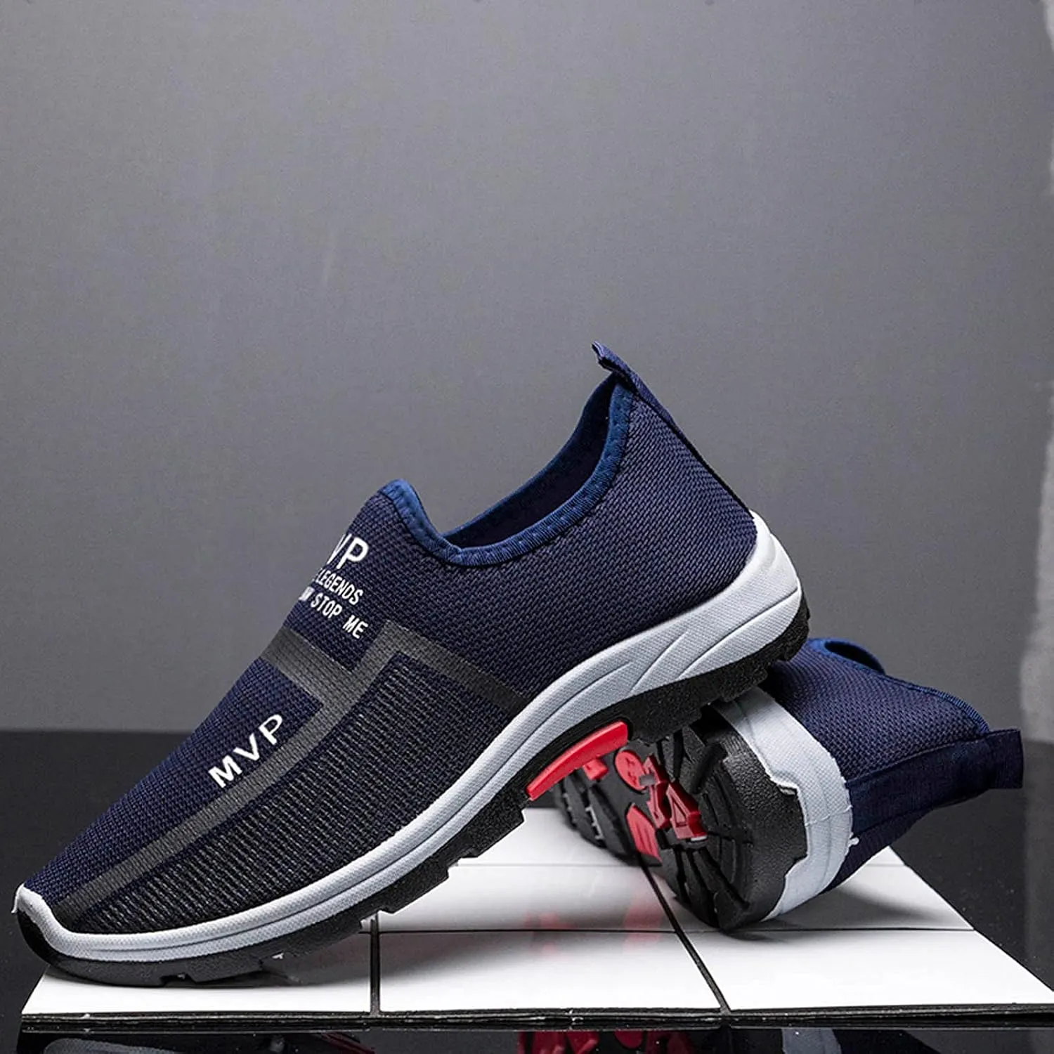 Mens Slip on Walking Shoes Casual Fashion Shoe Laceless Dress Sneakers Comfortable Lightweight Sneaker Footwear