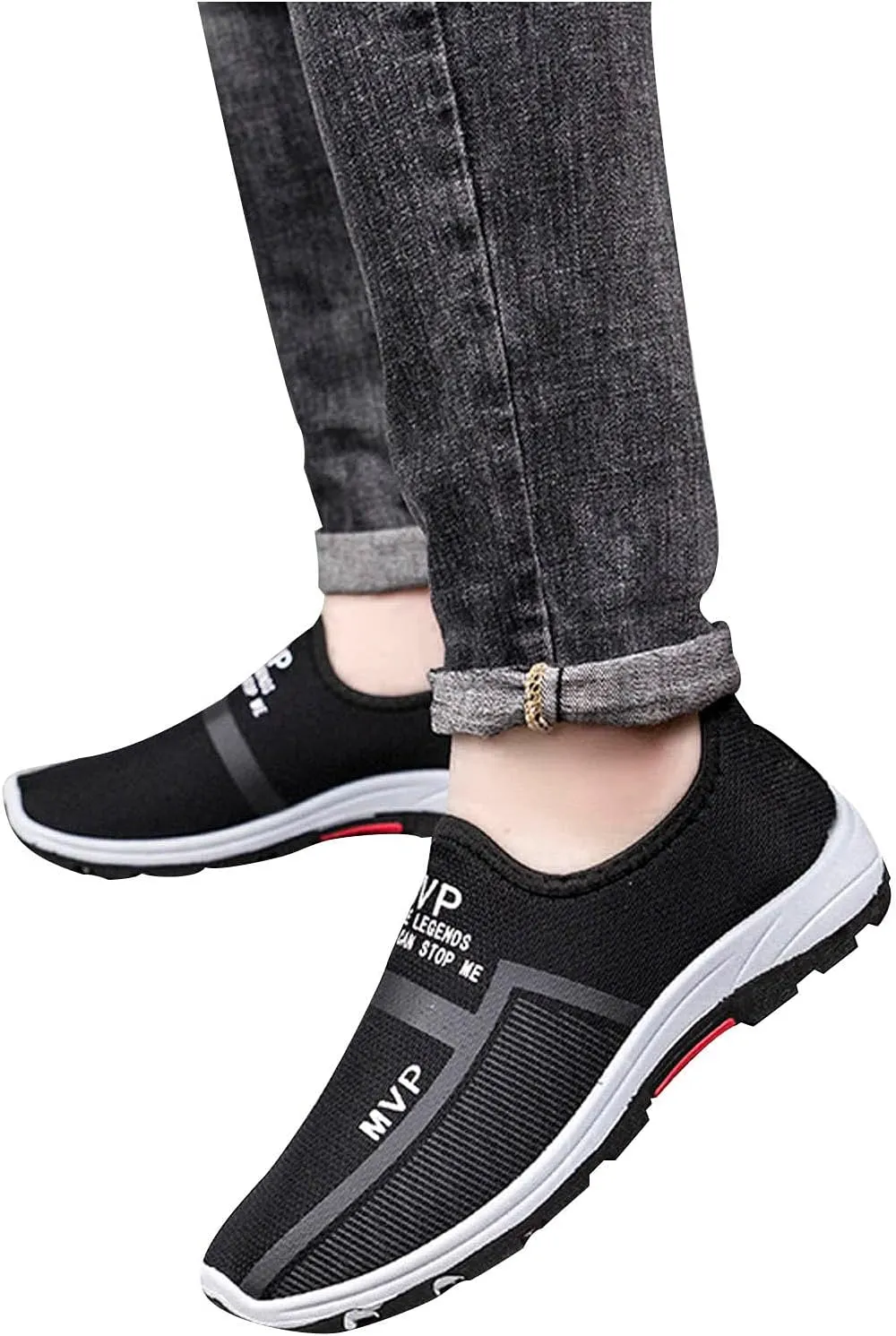 Mens Slip on Walking Shoes Casual Fashion Shoe Laceless Dress Sneakers Comfortable Lightweight Sneaker Footwear