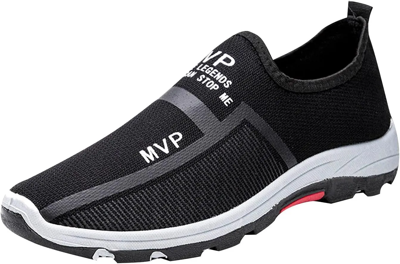 Mens Slip on Walking Shoes Casual Fashion Shoe Laceless Dress Sneakers Comfortable Lightweight Sneaker Footwear