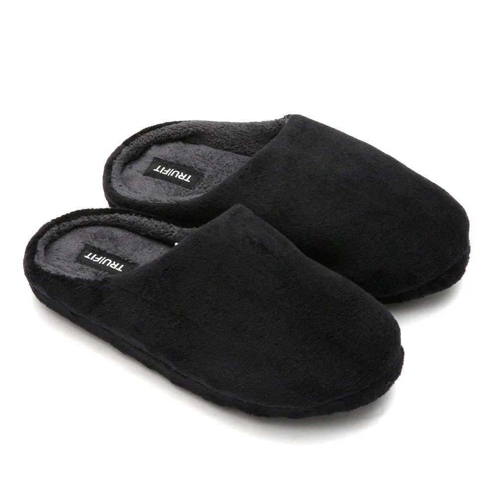 Mens Slippers Slip On Cozy Indoor Bedroom Comfortable Plush Shoes