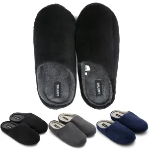 Mens Slippers Slip On Cozy Indoor Bedroom Comfortable Plush Shoes