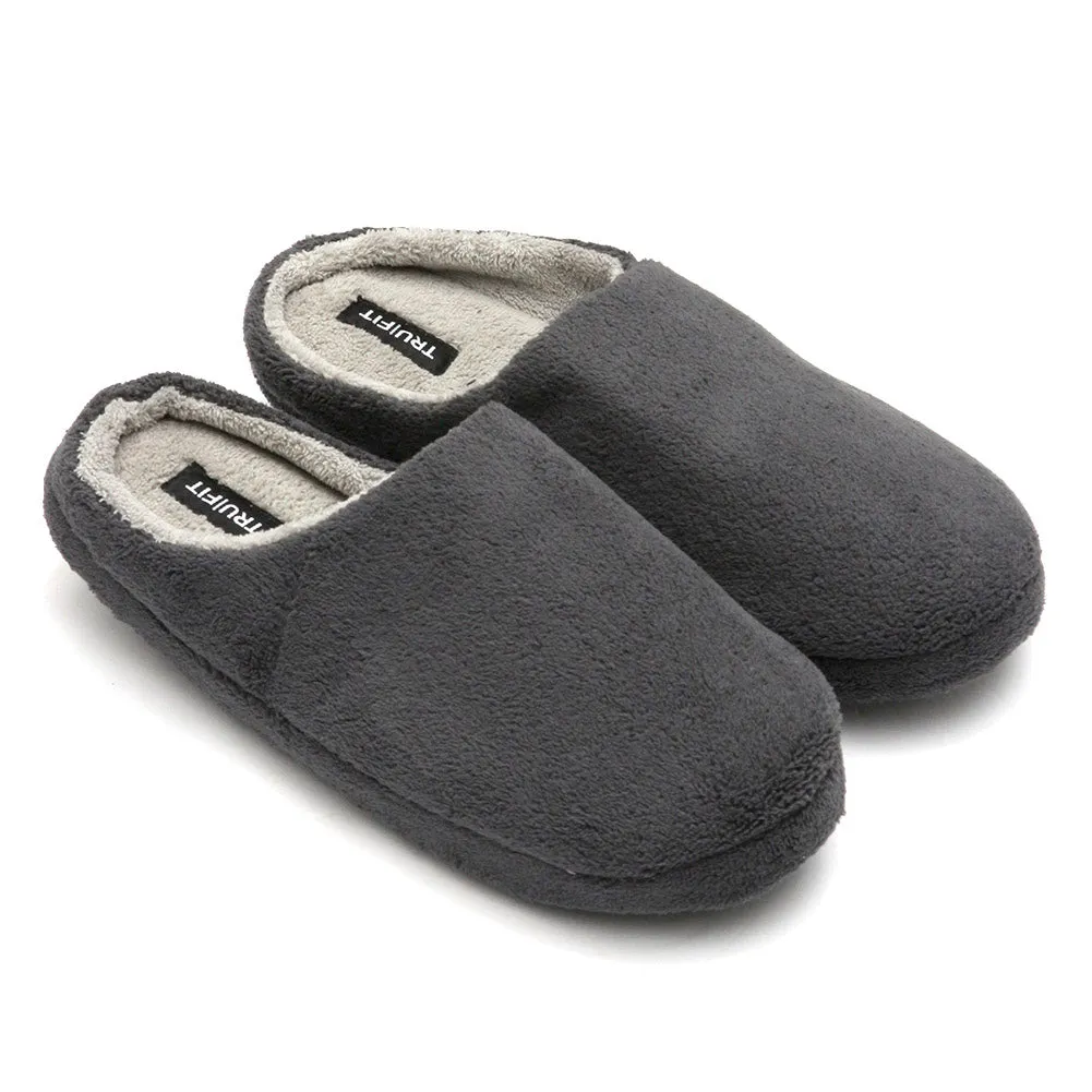 Mens Slippers Slip On Cozy Indoor Bedroom Comfortable Plush Shoes