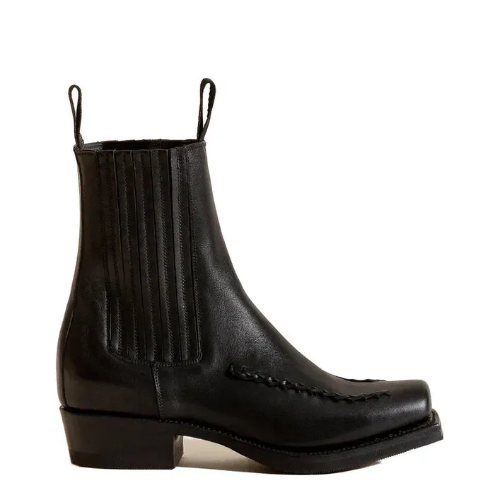 Men's Square-Toe Braided Detail Chelsea Boot