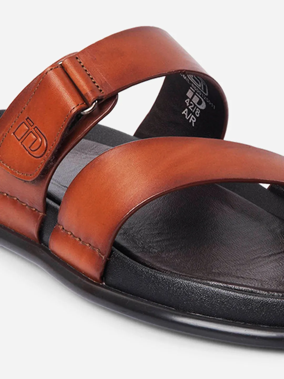 Men's Tan Cross Strap Sandals (ID4269)