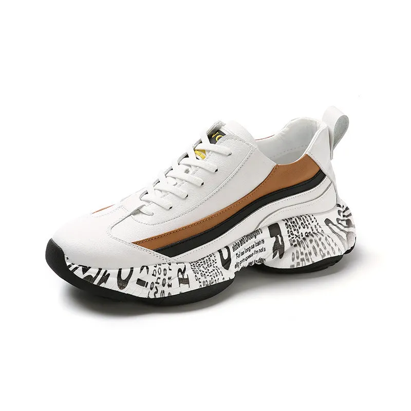 Men's Thick Sole Casual Inner Heightening Breathable Sneakers