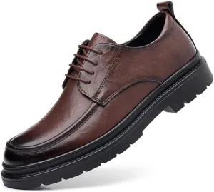 Mens Tuxedo Shoes Men's Genuine Leather Wingtip Brogue Oxfords Slip On Pointed Toe Derbys Classic Formal Business Dress Shoes