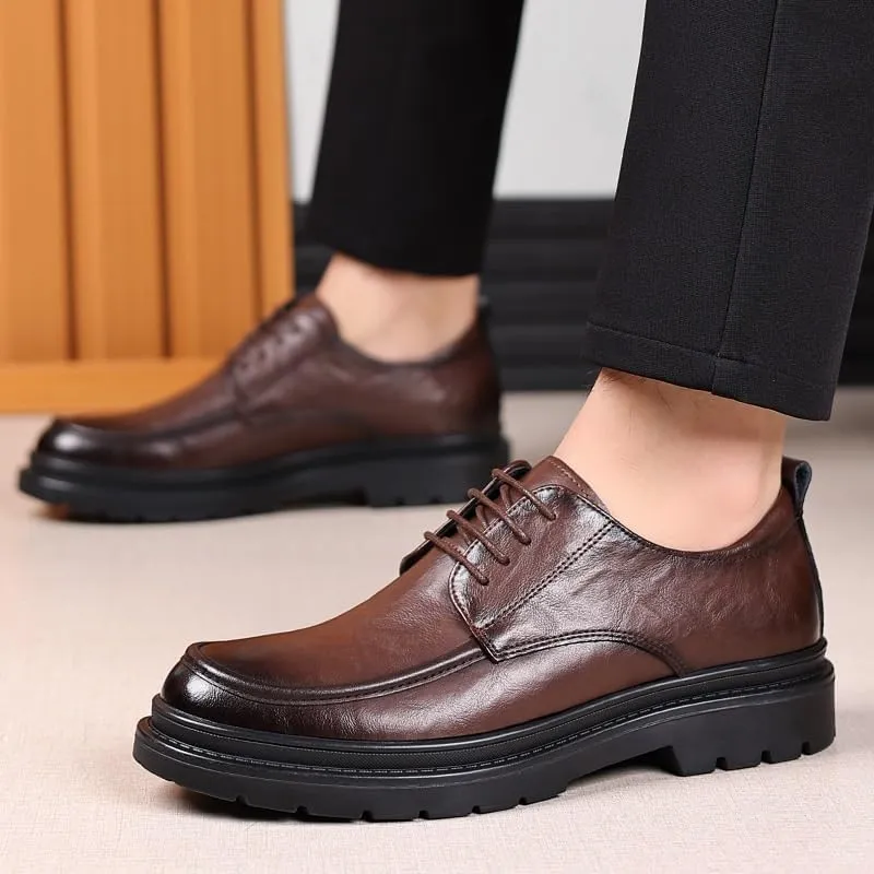 Mens Tuxedo Shoes Men's Genuine Leather Wingtip Brogue Oxfords Slip On Pointed Toe Derbys Classic Formal Business Dress Shoes