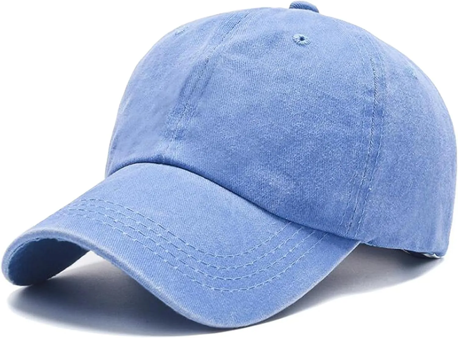 Men's Vintage Washed Purple Distressed Baseball Cap