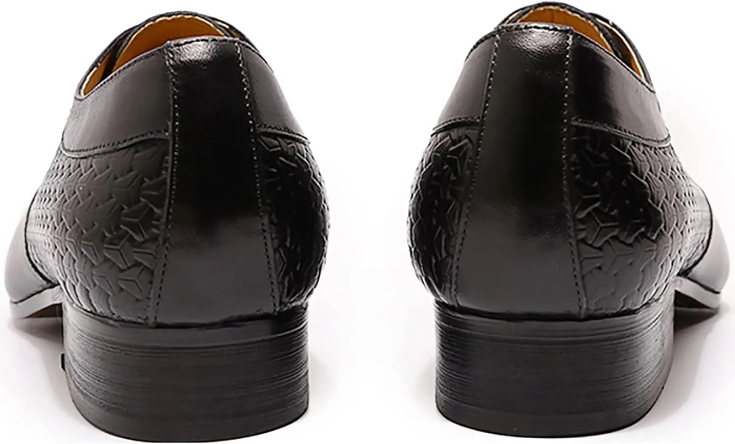 Men's Wedding Formal Lace-Up Oxfords Wingtip Derbys Business Casual Dress Shoes Classic Brogues Shoes,Black-42