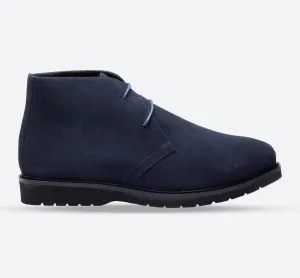 Men's Wide Fit Tredd Well William 22760 Navy Suede Dress Boots