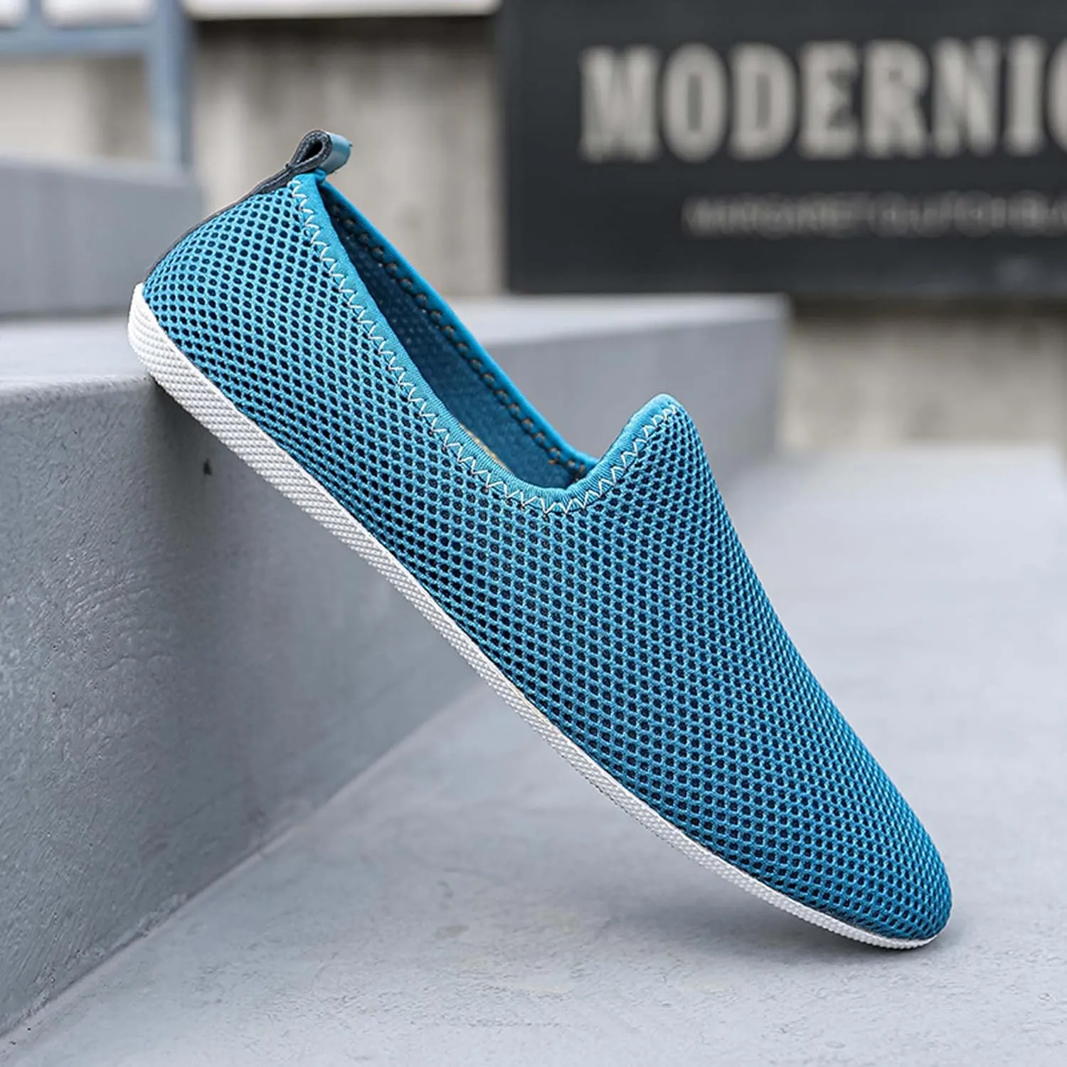 Men's Women's Loafers Mesh Breathable Flat Walking Non Slip Driving Casual Shoes Classic Comfort