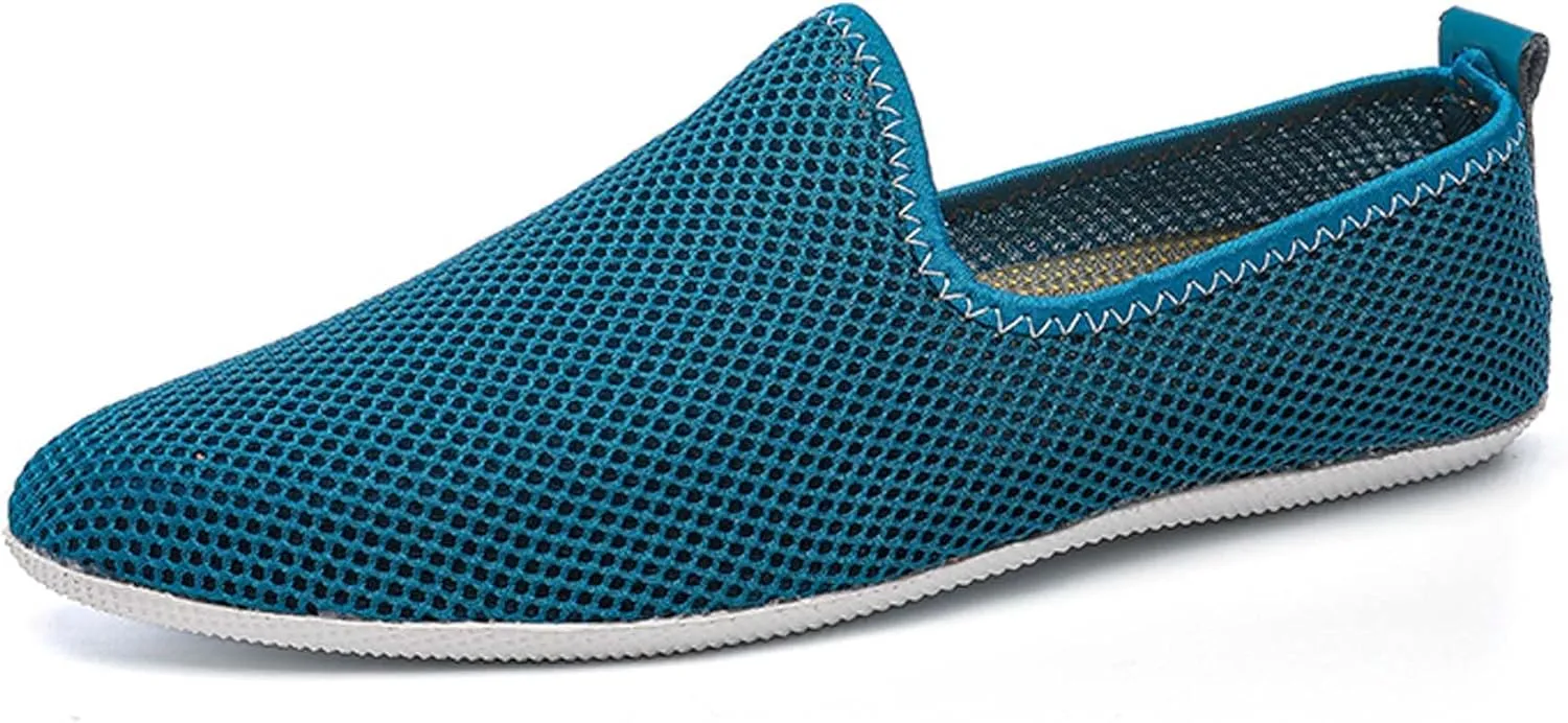 Men's Women's Loafers Mesh Breathable Flat Walking Non Slip Driving Casual Shoes Classic Comfort