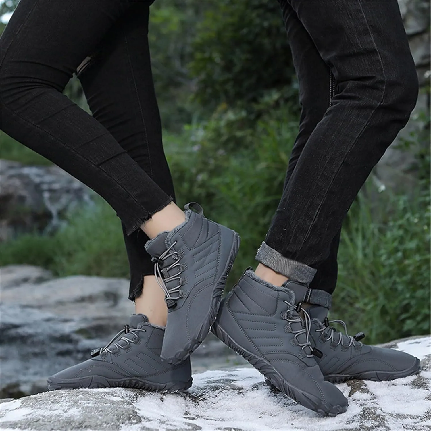 Men's Work Boots Non Steel Toe Hiking Sneakers Boot with Comfort Safety Toe Shoes for Women Nonslip Slip On Platform Shoes Lightweight Comfortable Hike Grounded Footwear