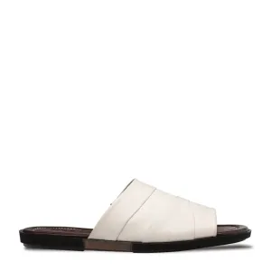 Mezlan R20672 Men's Shoes White Nappa Leather Slide Sandals (MZ3582)