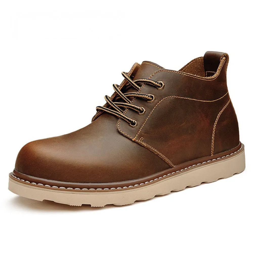 Mid-Cut Tooling Leather British Style Men's Chukka Boot