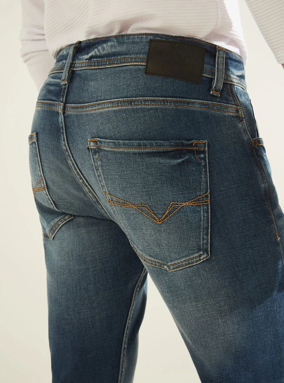 Mid-Rise Regular Straight Denim Jeans In Delta Wash