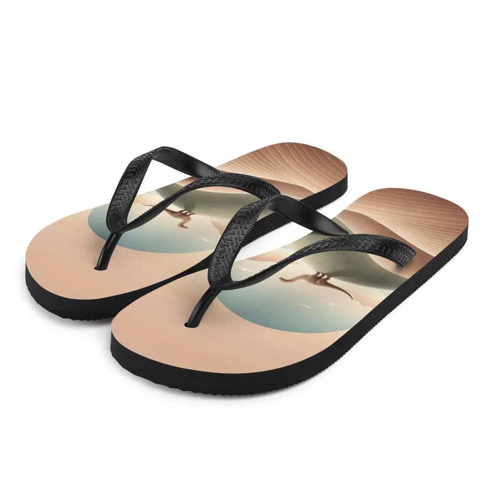 Minimalist Dino - Dinosaur Flip Flops