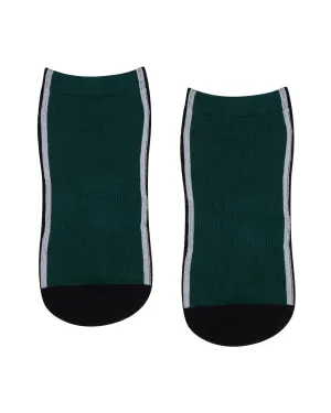 Move Active Classic Low Rise Grip Socks - Fluid Green & Black