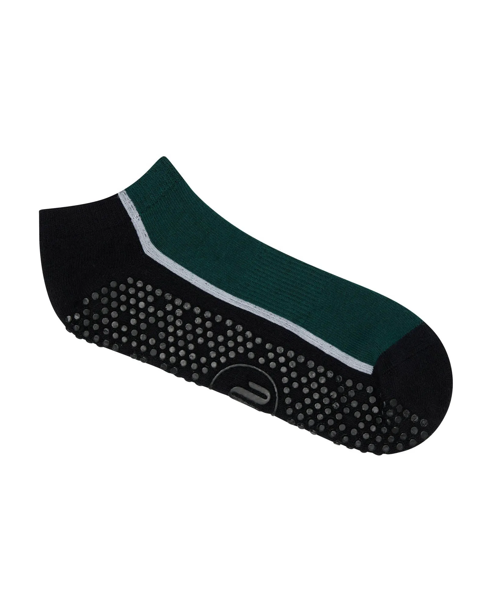 Move Active Classic Low Rise Grip Socks - Fluid Green & Black
