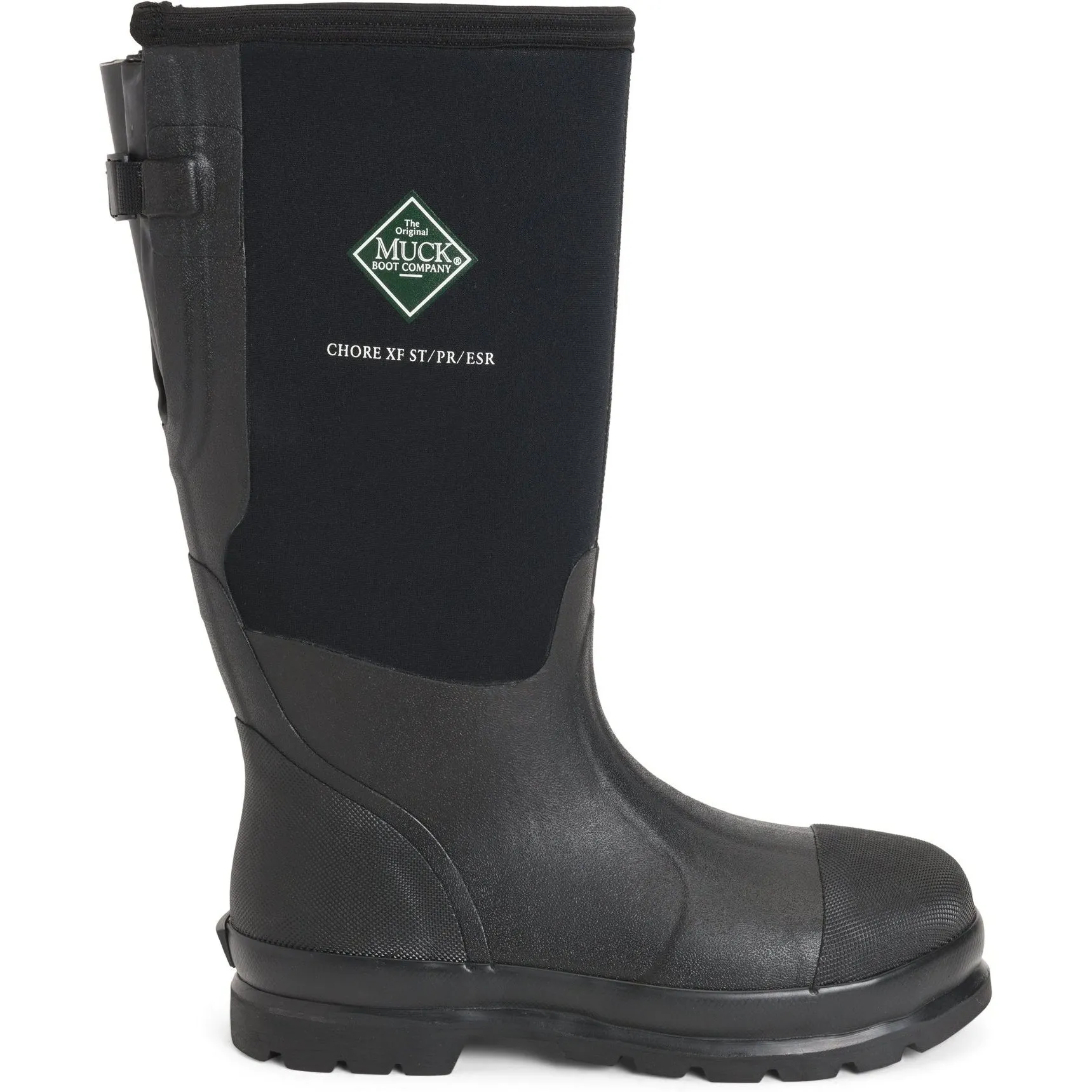 Muck Men's Chore Wide Calf Steel Toe Waterproof Rubber Work Boot - Black - MCXF-Steel