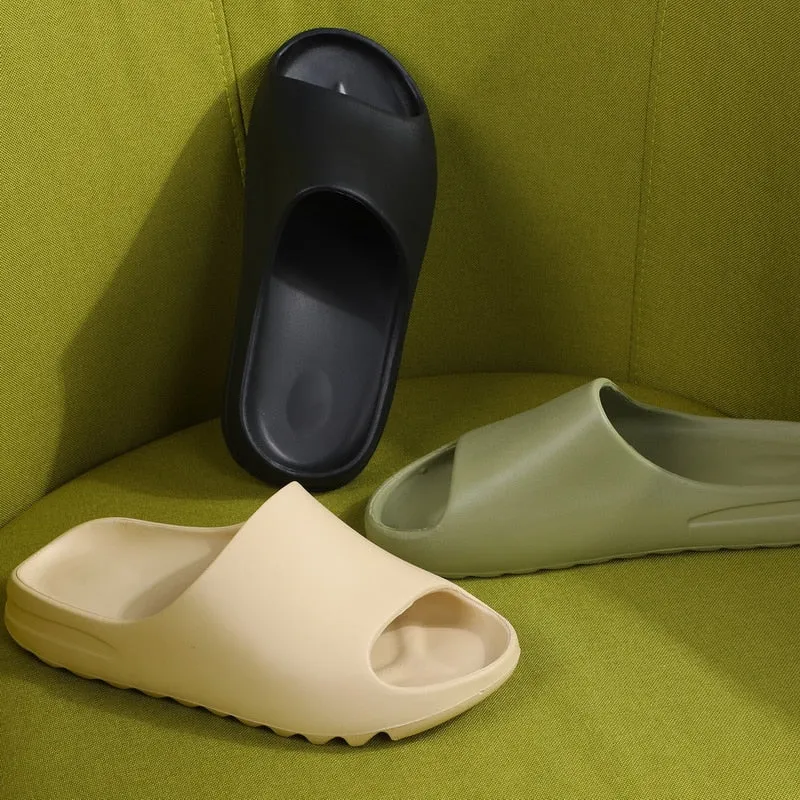 New Men Slippers Indoor Home Summer Beach Ourdoor Slides Ladies Solid Slipers Platform Mules Shoes Woman Flats Zapatos