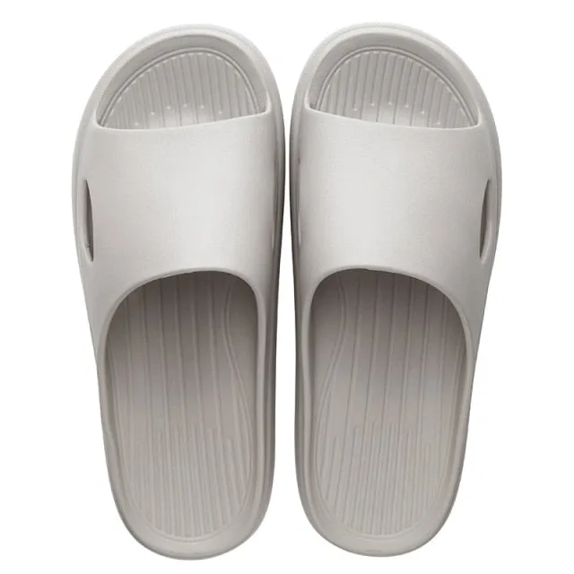 New Men Slippers Indoor Home Summer Beach Ourdoor Slides Ladies Solid Slipers Platform Mules Shoes Woman Flats Zapatos