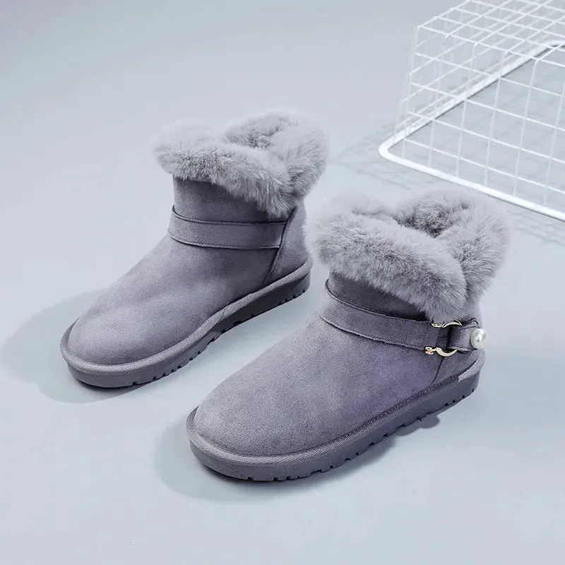 New Winter Velvet Snow Boots Round Head
