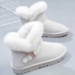 New Winter Velvet Snow Boots Round Head