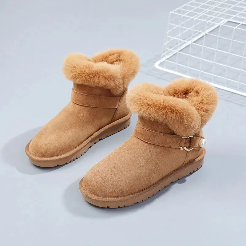 New Winter Velvet Snow Boots Round Head