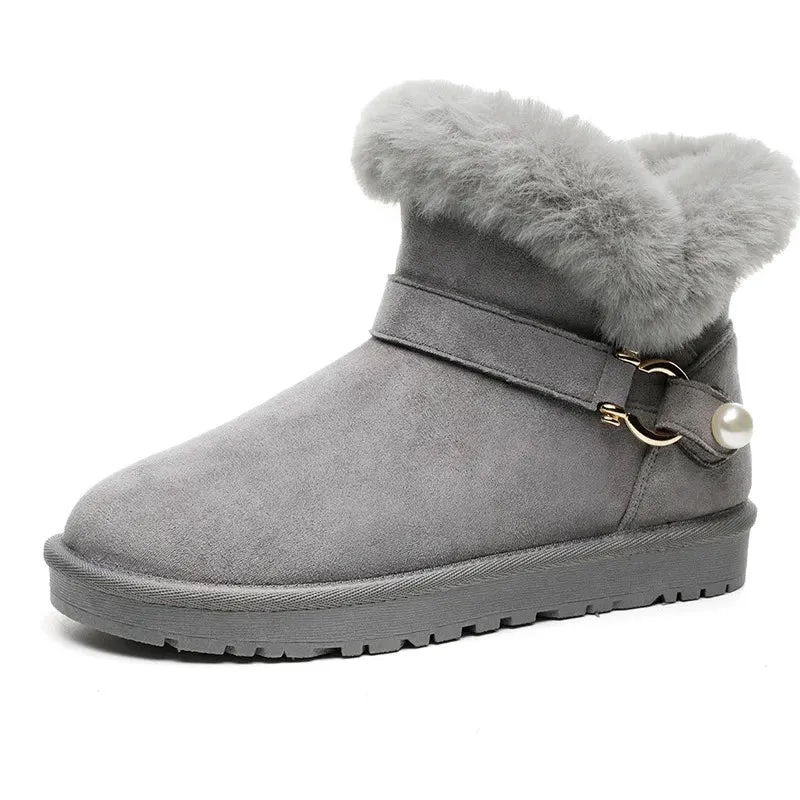 New Winter Velvet Snow Boots Round Head