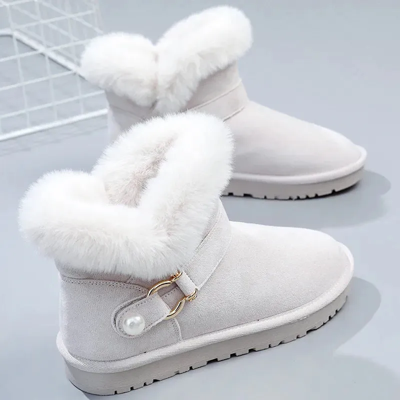 New Winter Velvet Snow Boots Round Head