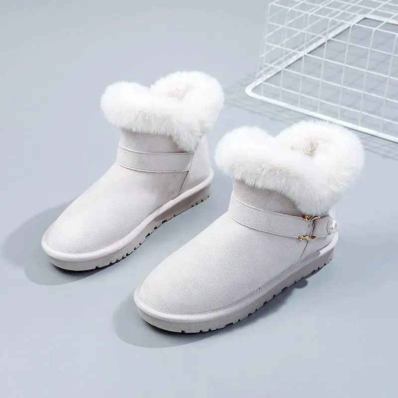 New Winter Velvet Snow Boots Round Head